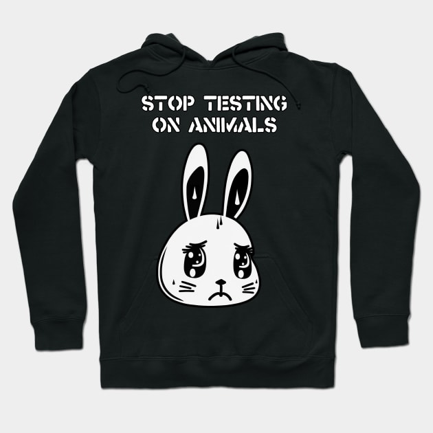 Stop Animal Testing - End Vivisection - Cruelty Free Hoodie by RichieDuprey